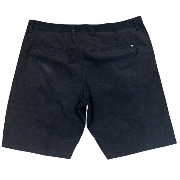 Travis Mathew Golf 10" Shorts Quick Dry Performance Size 38 Charcoal Black - Picture 3 of 7